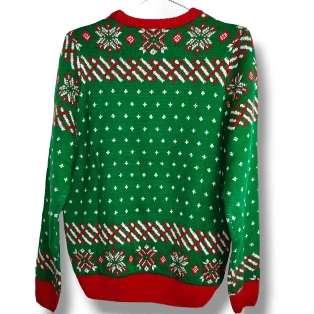 Oh My Sweater‎ Unisex Sz Medium Christmas Ugly Vacation Reindeer Mating